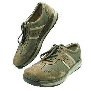 Joya Mens Size 12 David Shoes Nubuck Leather Brown Ortholite Support Swiss Tech